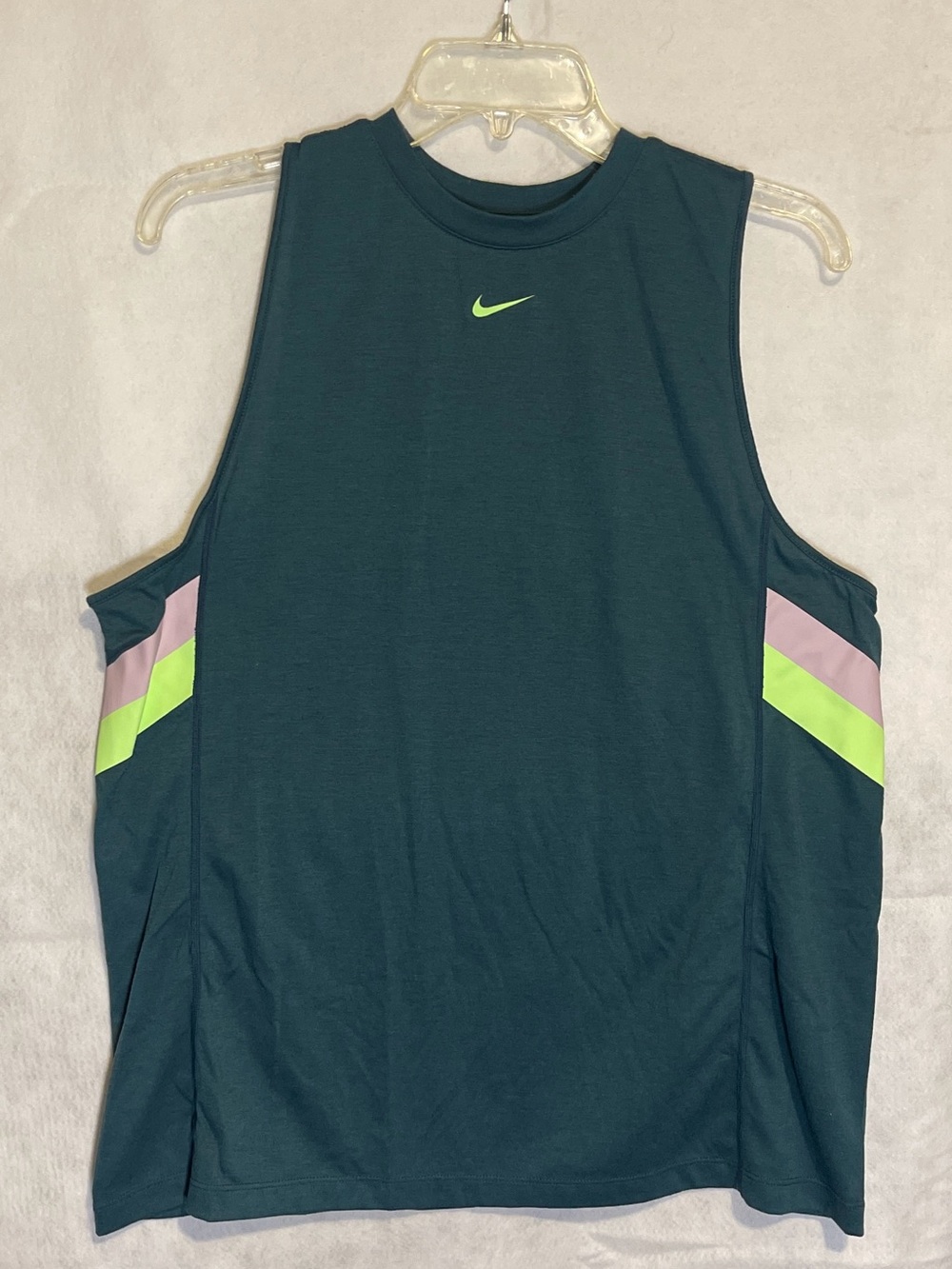 Nike Women’s Teal Colorblock Muscle Training Tank Top Size Large